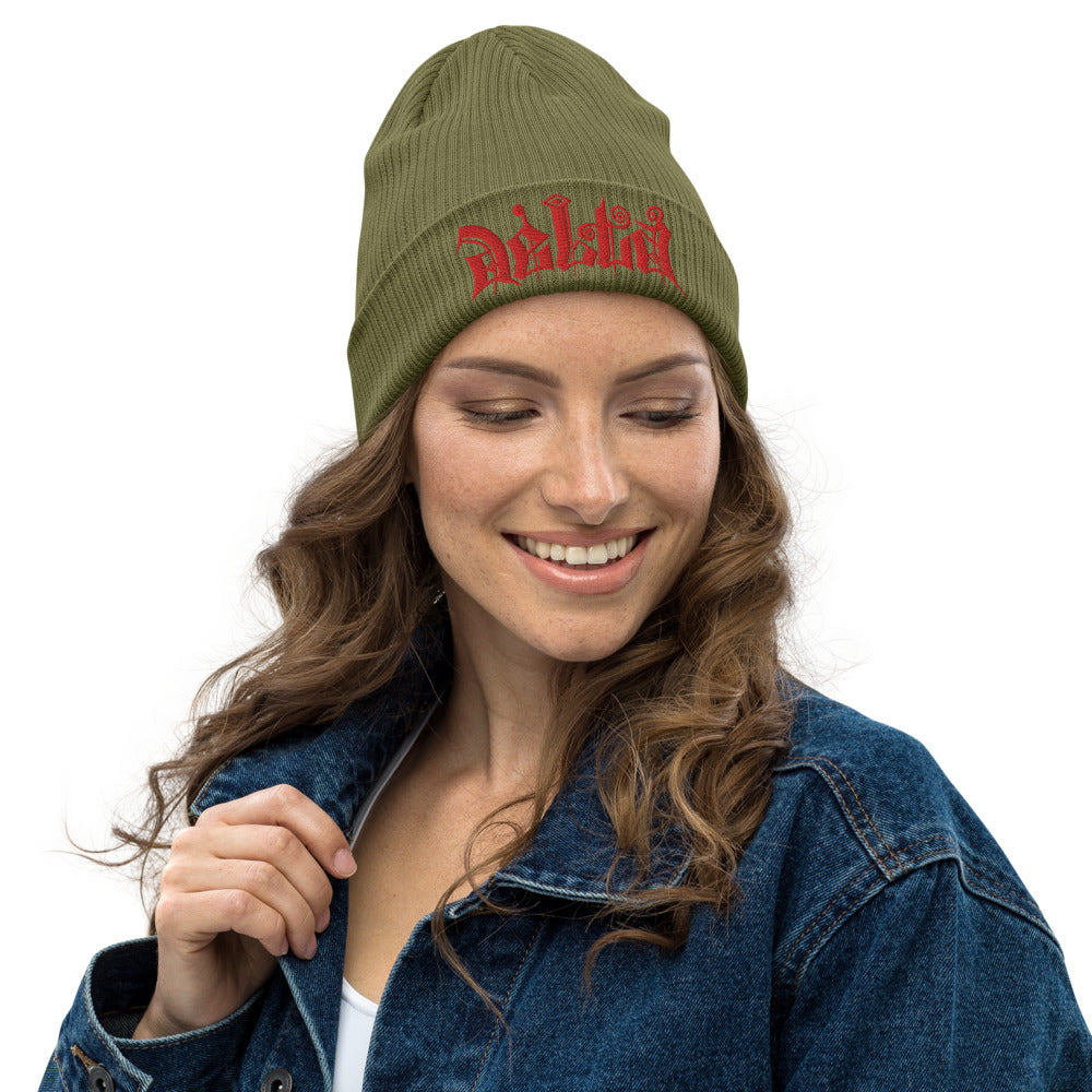 Delta Beanie Red Logo
