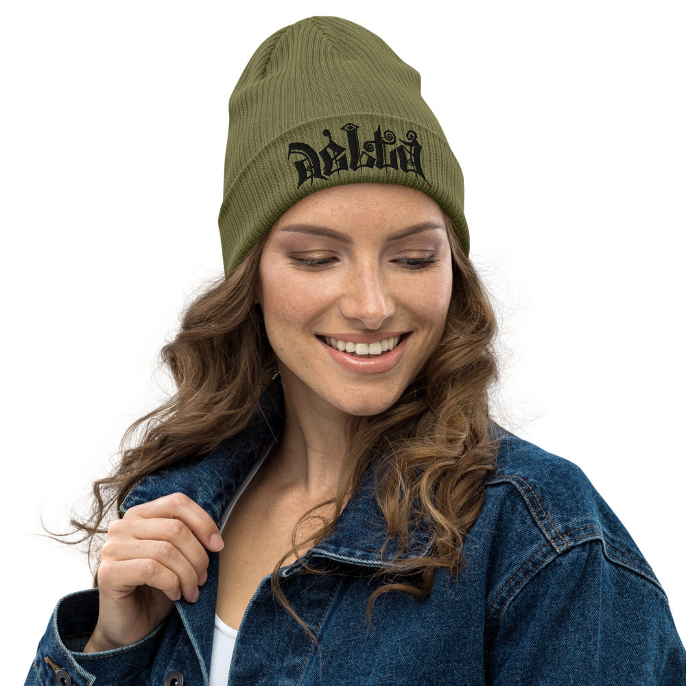 Delta Beanie Black Logo