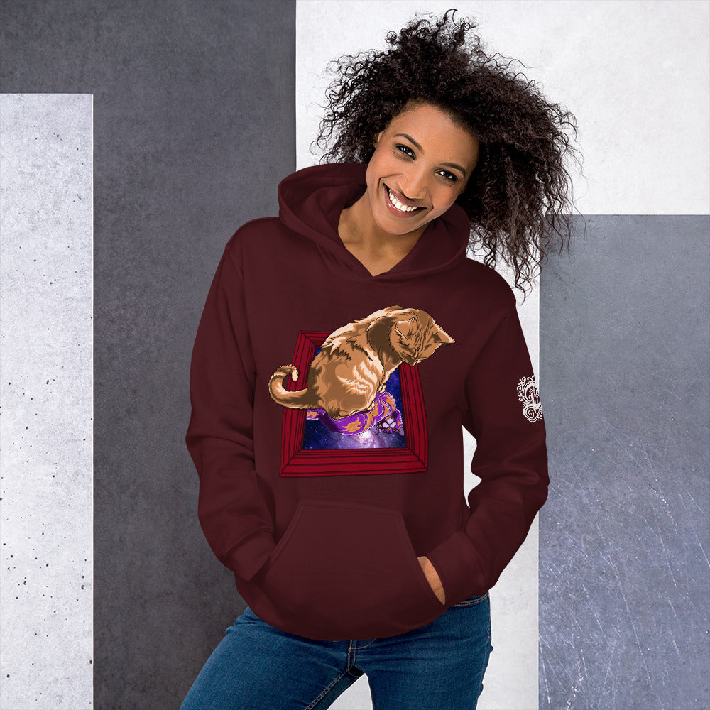 "Space between mirrors" Unisex Hoodie
