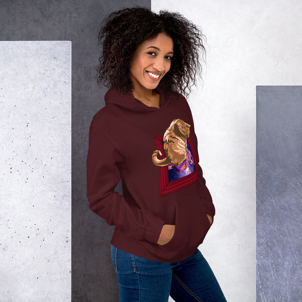 "Space between mirrors" Unisex Hoodie