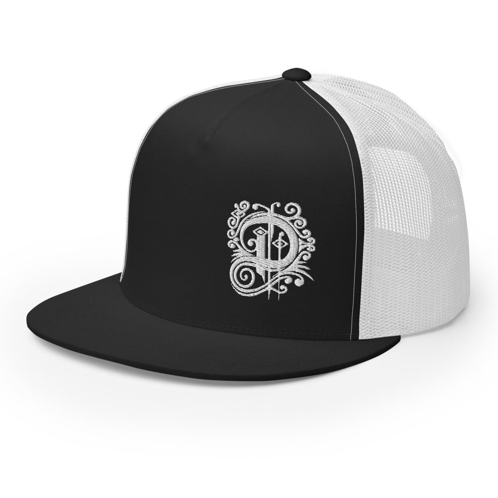 Delta Trucker Cap White Logo