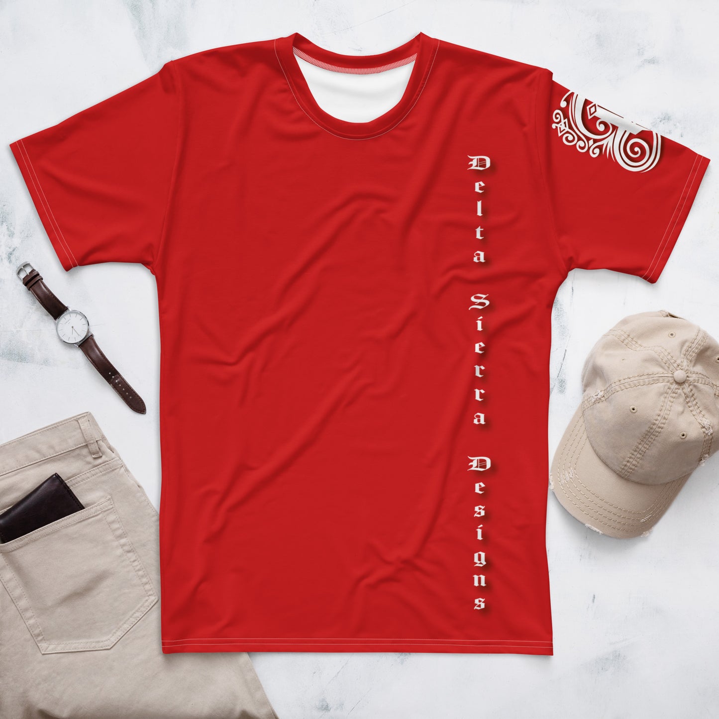 "Vertical Logo" Red T-shirt