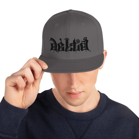 Delta Snapback Hat Black Logo